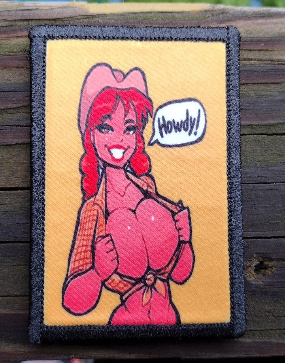 Cowgirl Howdy Morale Patch Hook and Loop Army Sexy Girl Custom Tactical Gear 2A