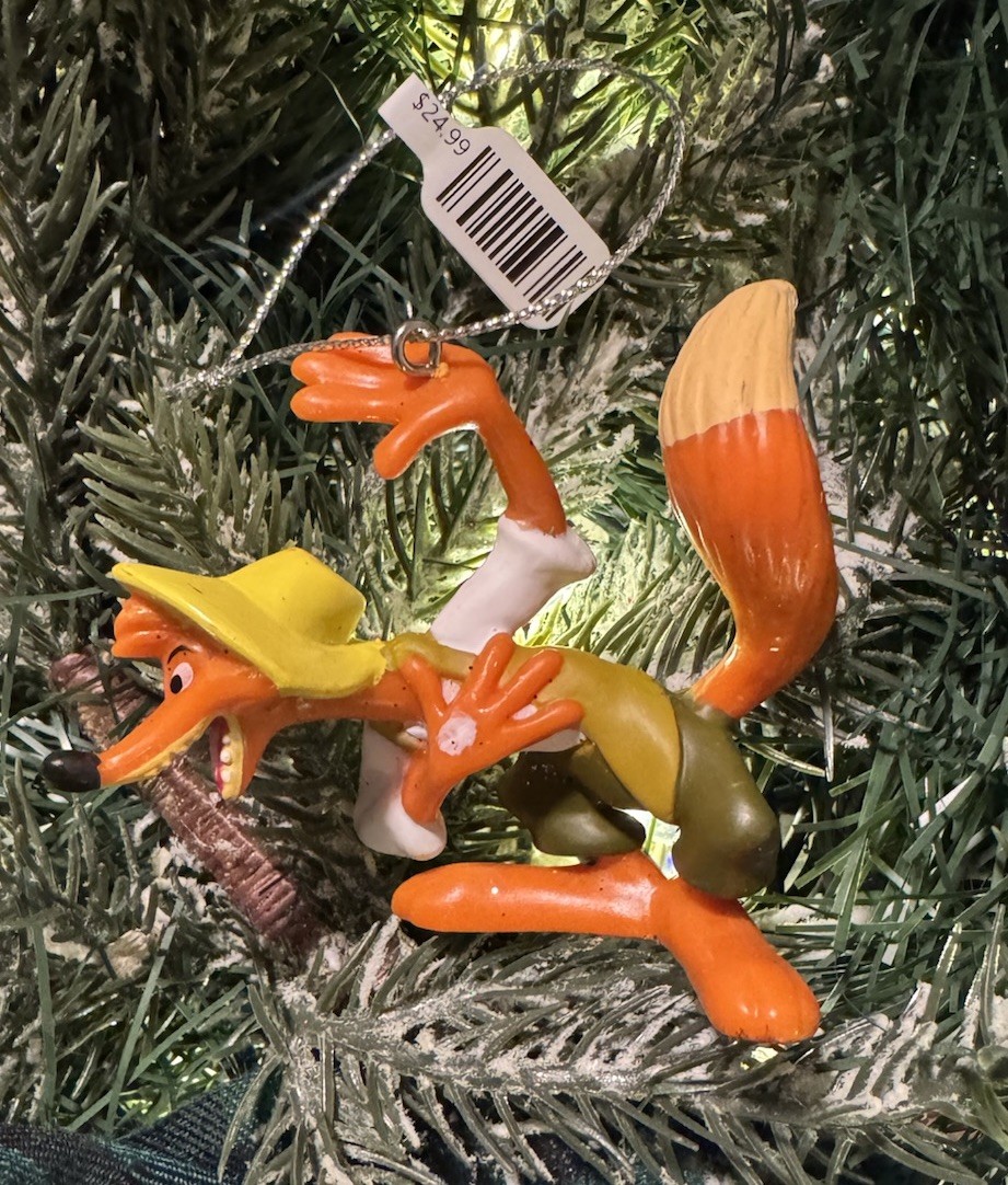 Vintage Brer Fox Villain (1946 Classic) Song of The South Christmas Ornament NEW