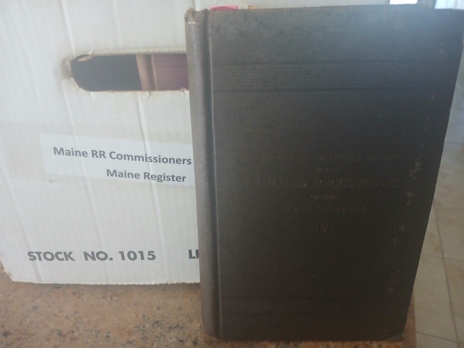 Fifteen (15) annual reports Railroad Commissioners Maine 1891  to 1909