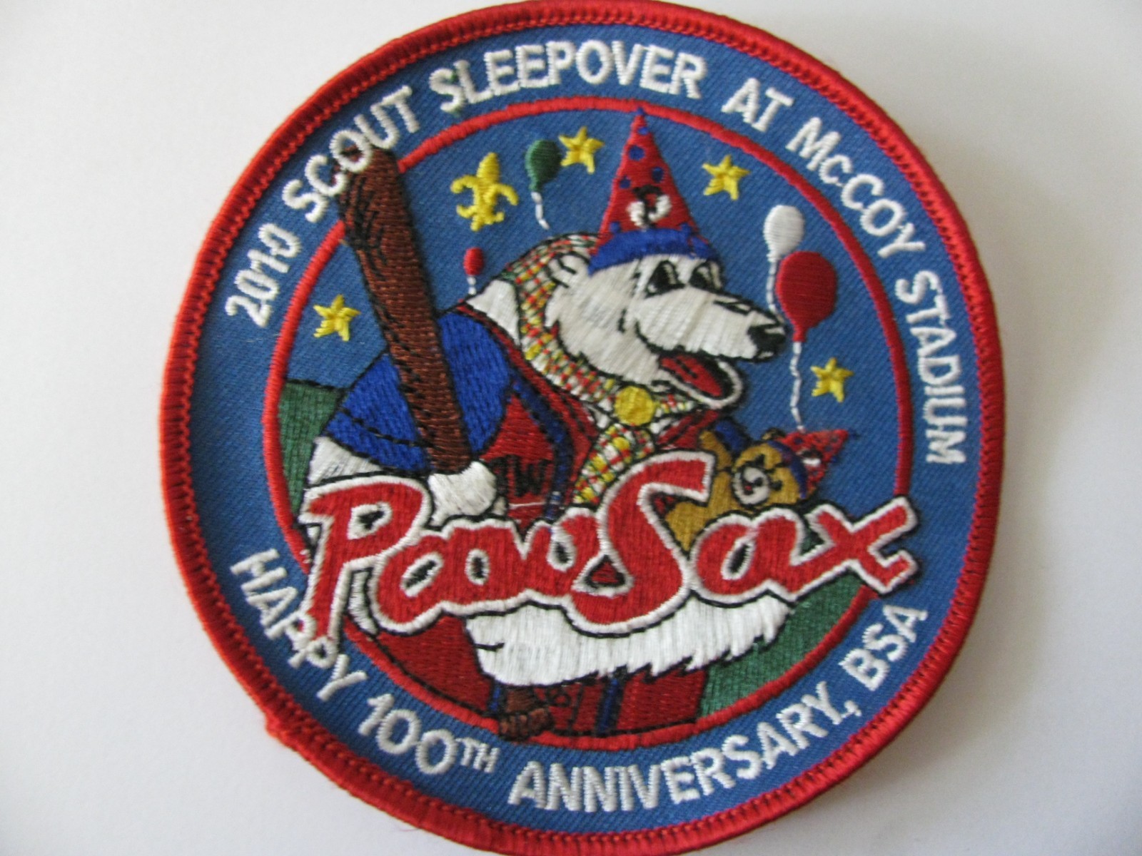 VTG  2010 SCOUT SLEEPOVER MCCOY STADIUM  PAW SOX PATCH  4\
