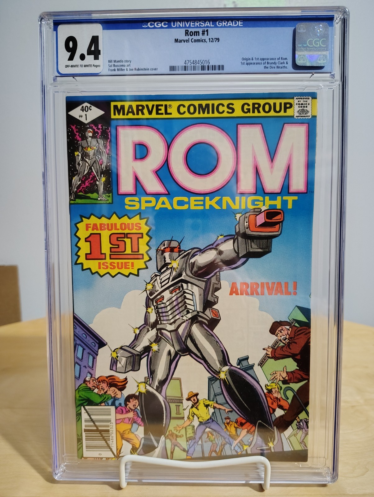 ROM SPACEKNIGHT # 1 CGC 9.4 OFF-WHITE TO WHITE PAGES ~ ORIGIN & 1st APPEAR ROM