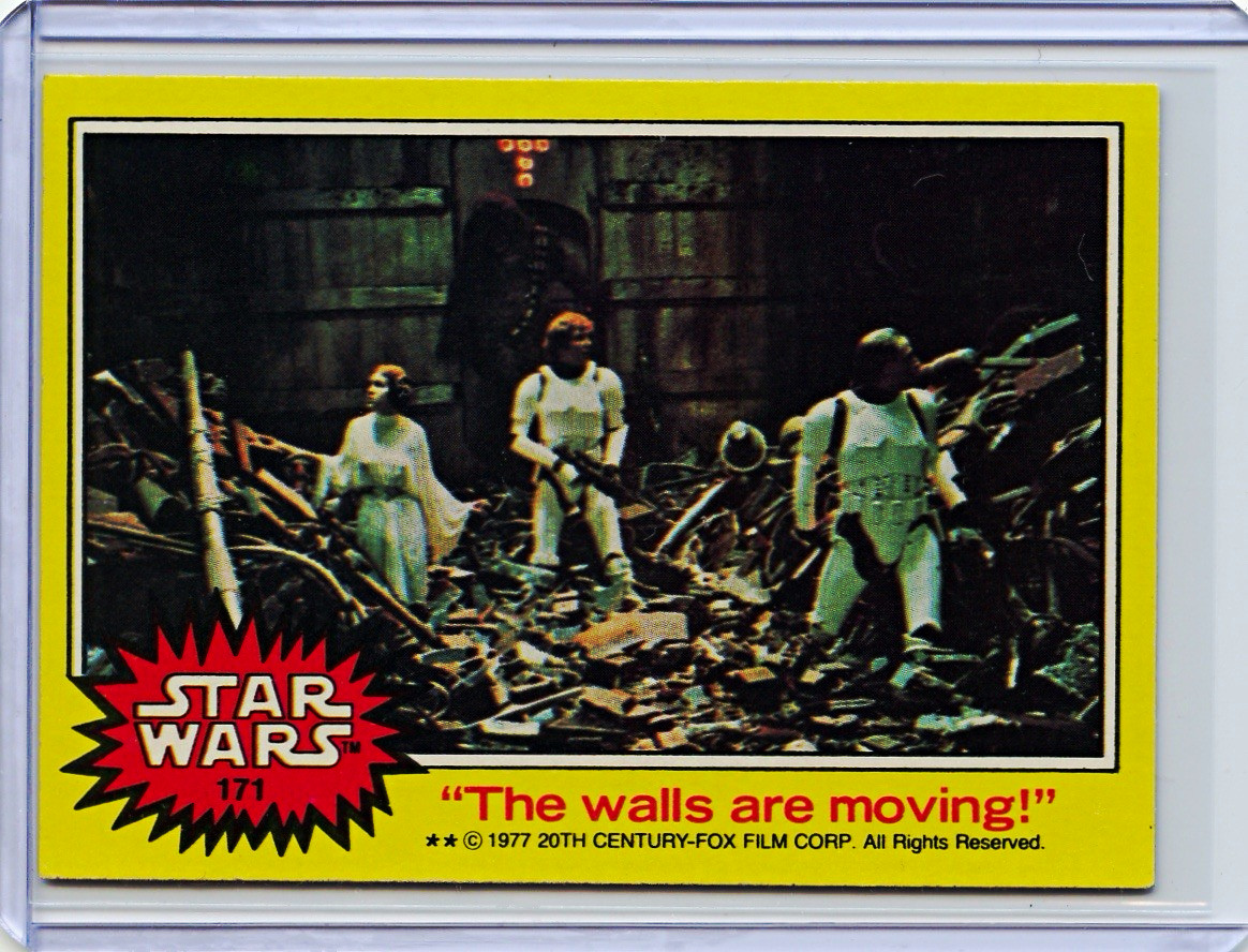 1977 Topps Star Wars #171 The Walls Are Moving Princess Leia Yellow Series 3