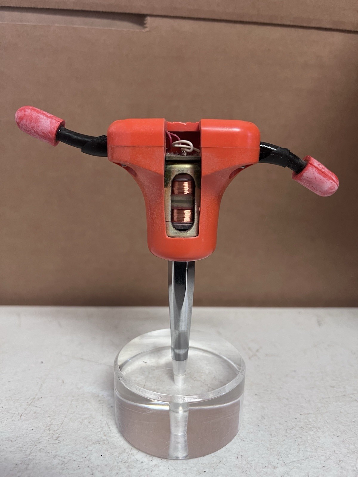 Vintage Litton Resource Systems (LRS) Full-Size Cutaway Geophone Seismic Sensor