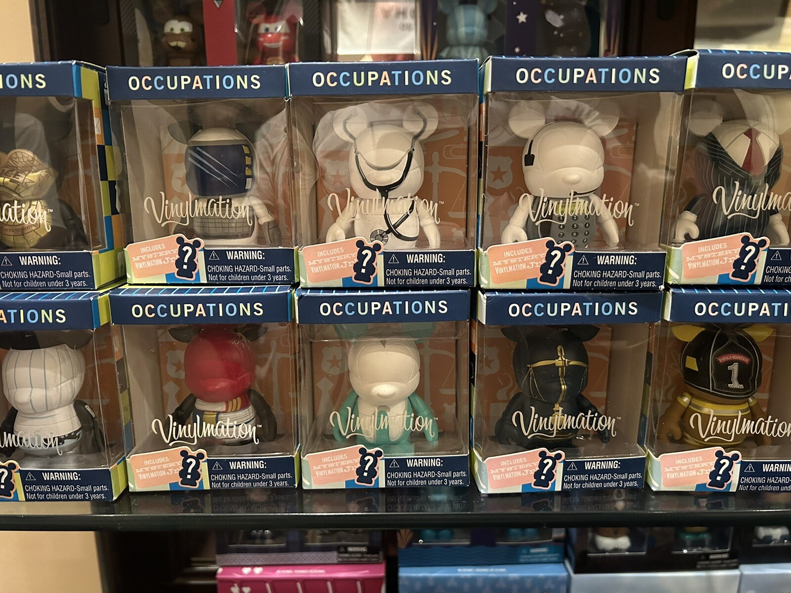 New Sealed Disney VINYLMATION Occupations Complete Set 8Fast Shipping) + Jr.