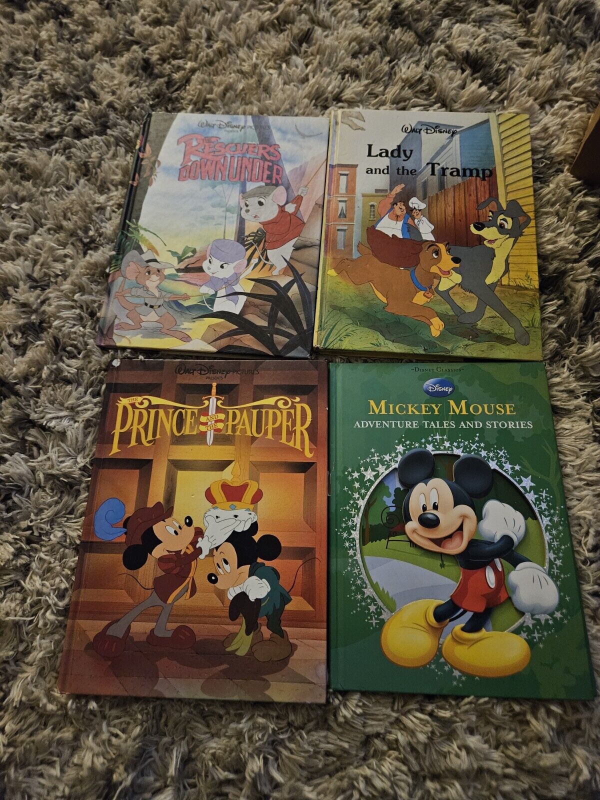 Rare Vintage Walt Disney Books Lot Of 4