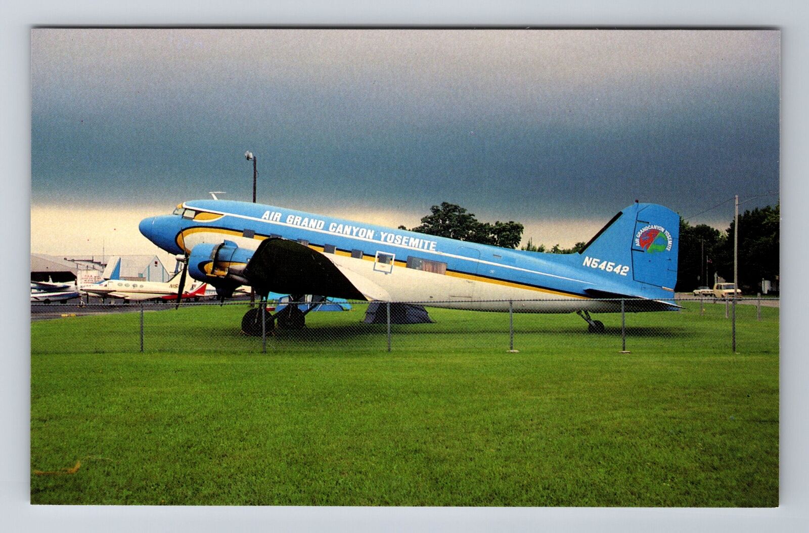 Oshkosh WI-Wisconsin, Air Grand Canyon Douglas DC-3C, Antique Vintage Postcard