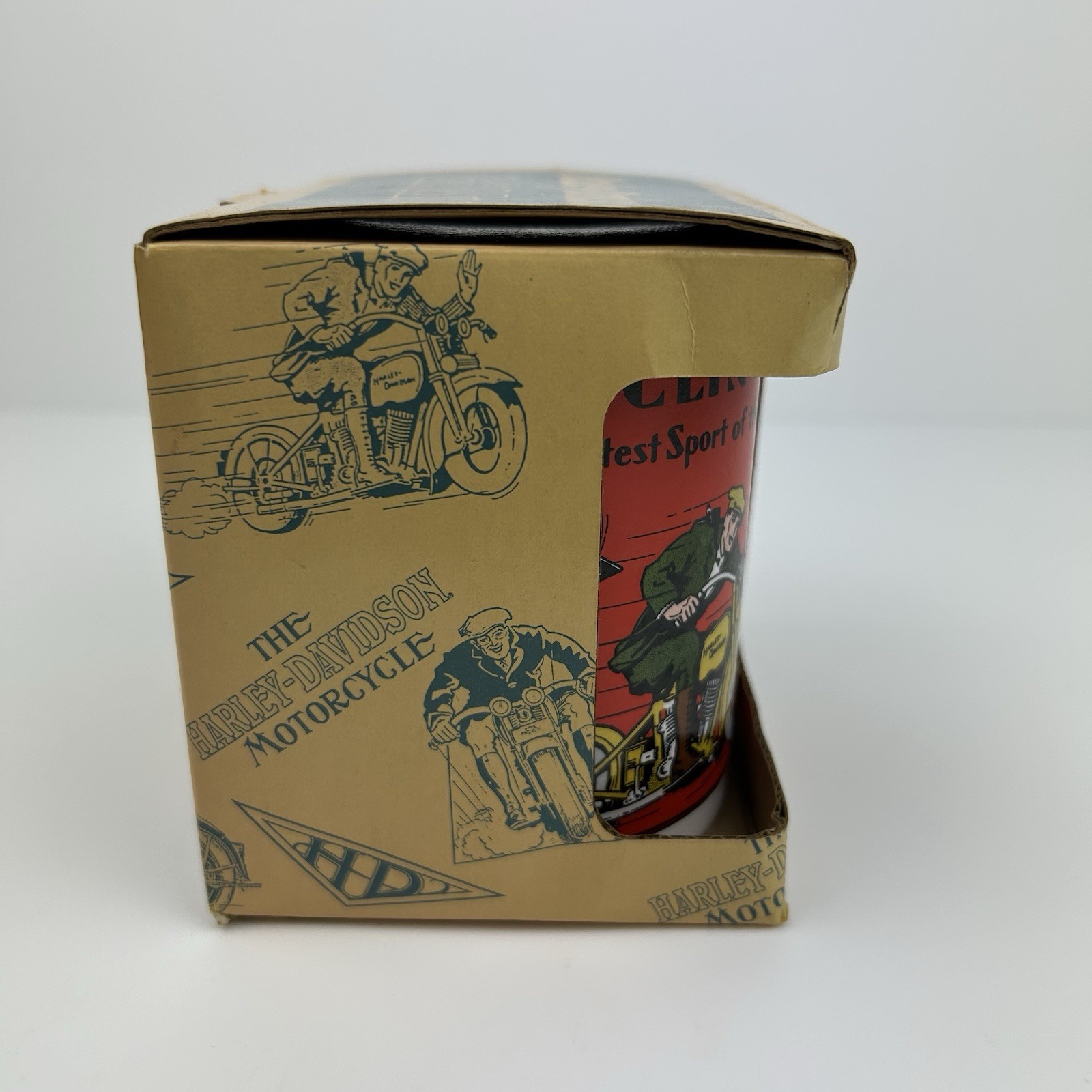 Vintage 1993 Harley Davidson Mug Straighten Up Fly Right Motorcycle Boxed NIB