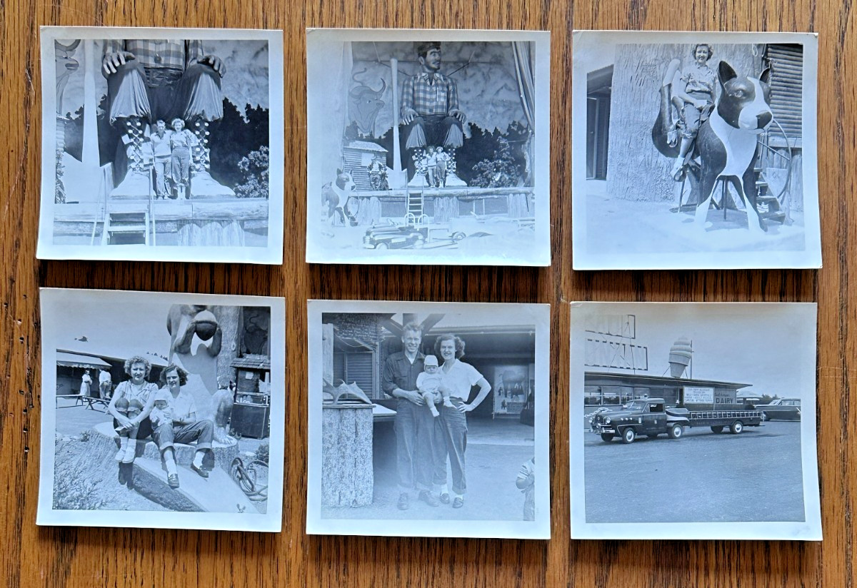 1950's Lot of 6 Paul Bunyan Amusement Center Brainerd Minnesota Photographs