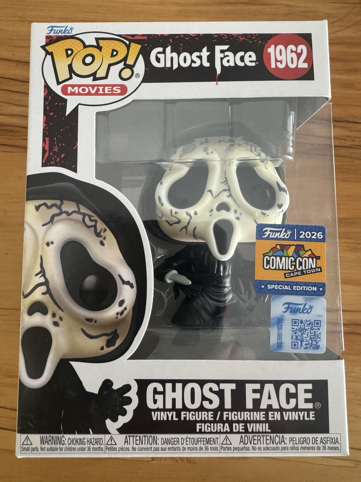 RARE GHOST FACE 1962 AFRICA COMICON Funko Pop Vinyl New in Mint Box + Protector