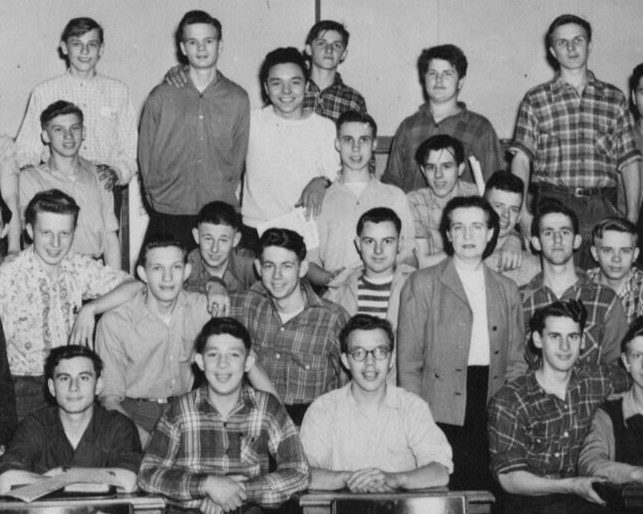 4D Photograph Group Photo Portrait Class School Boys Young Men Women 1948