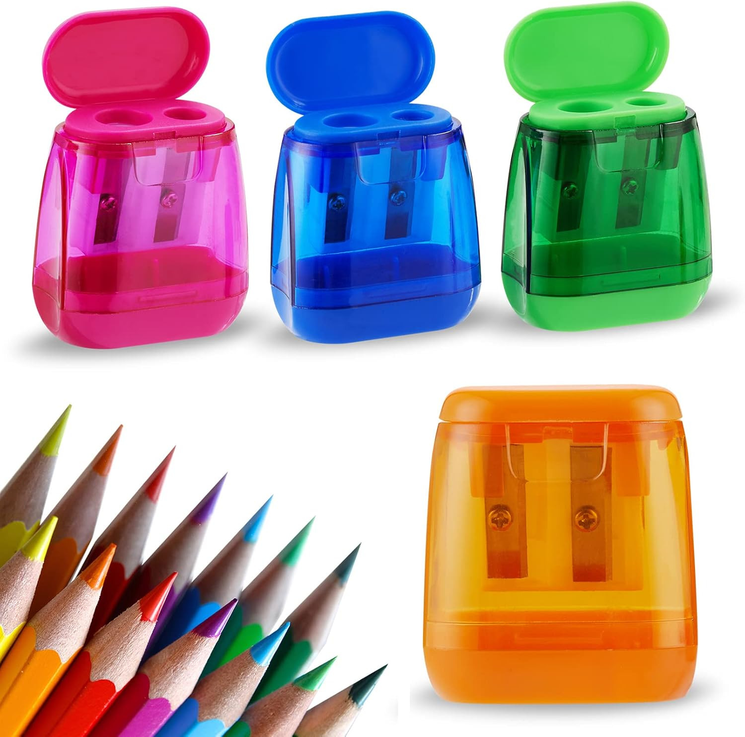Pencil Sharpeners, 4 Pcs Pencil Sharpeners Manual
