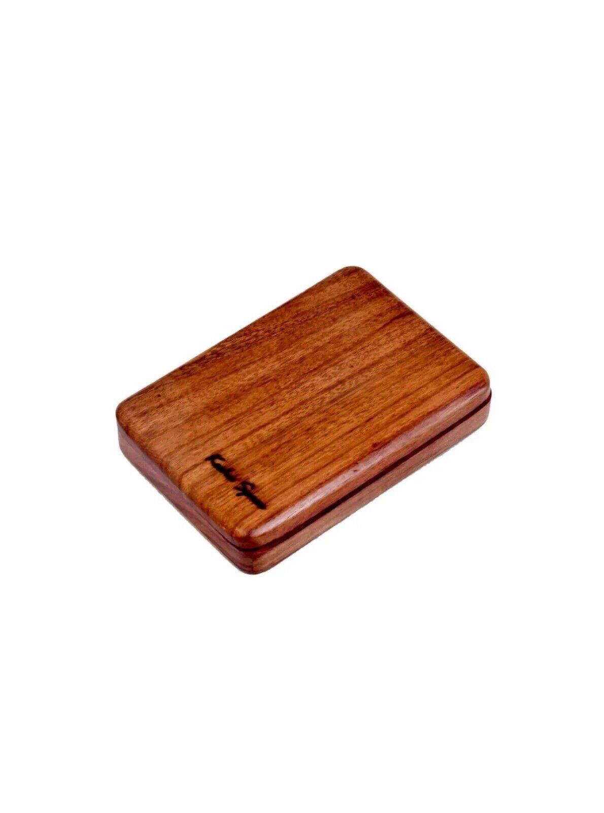 wooden pocket size business card or cigarette case holder