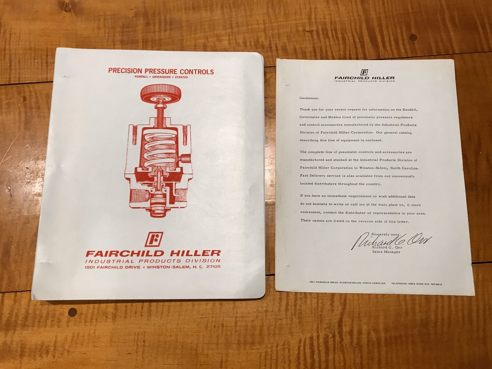 Vintage Fairchild Hiller Catalog Kendall Air Pressure relays Regulator Valves