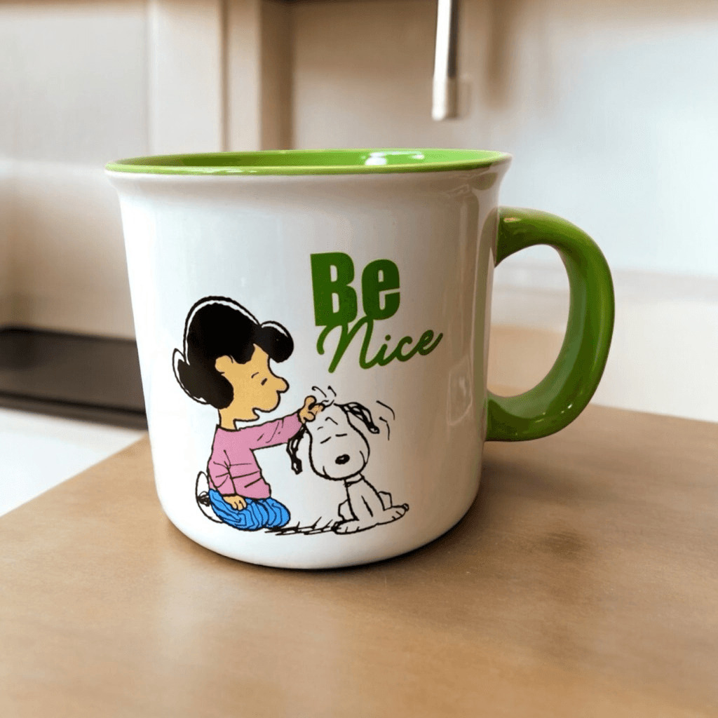 Peanuts Mug Be Nice” Snoopy and Lucy