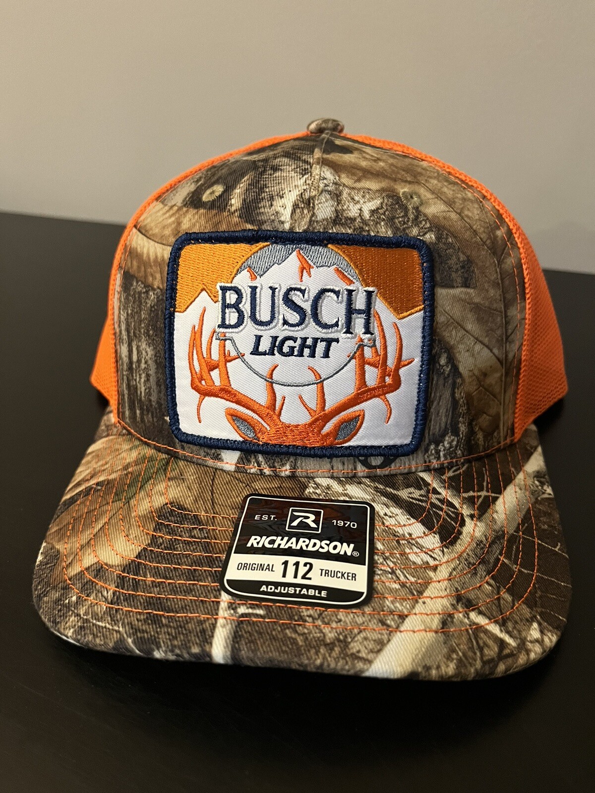 Busch Light Deer Hunting Buck Camo Realtree Hat Richardson 112 Cap Vint