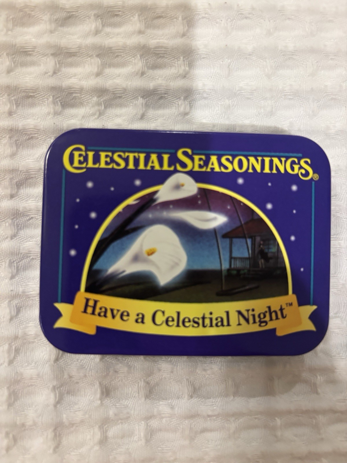 Vintage Celestial Seasonings Mini Tin Have A Celestial Night Calla Lilies