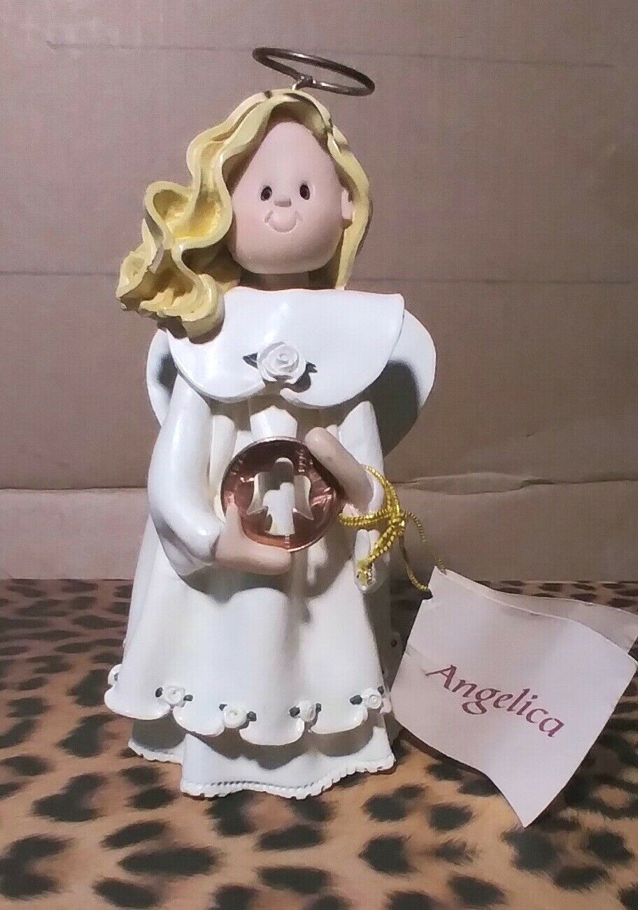 Vintage Li’L Cent Sibles Angel Figurine with Penny  EUC