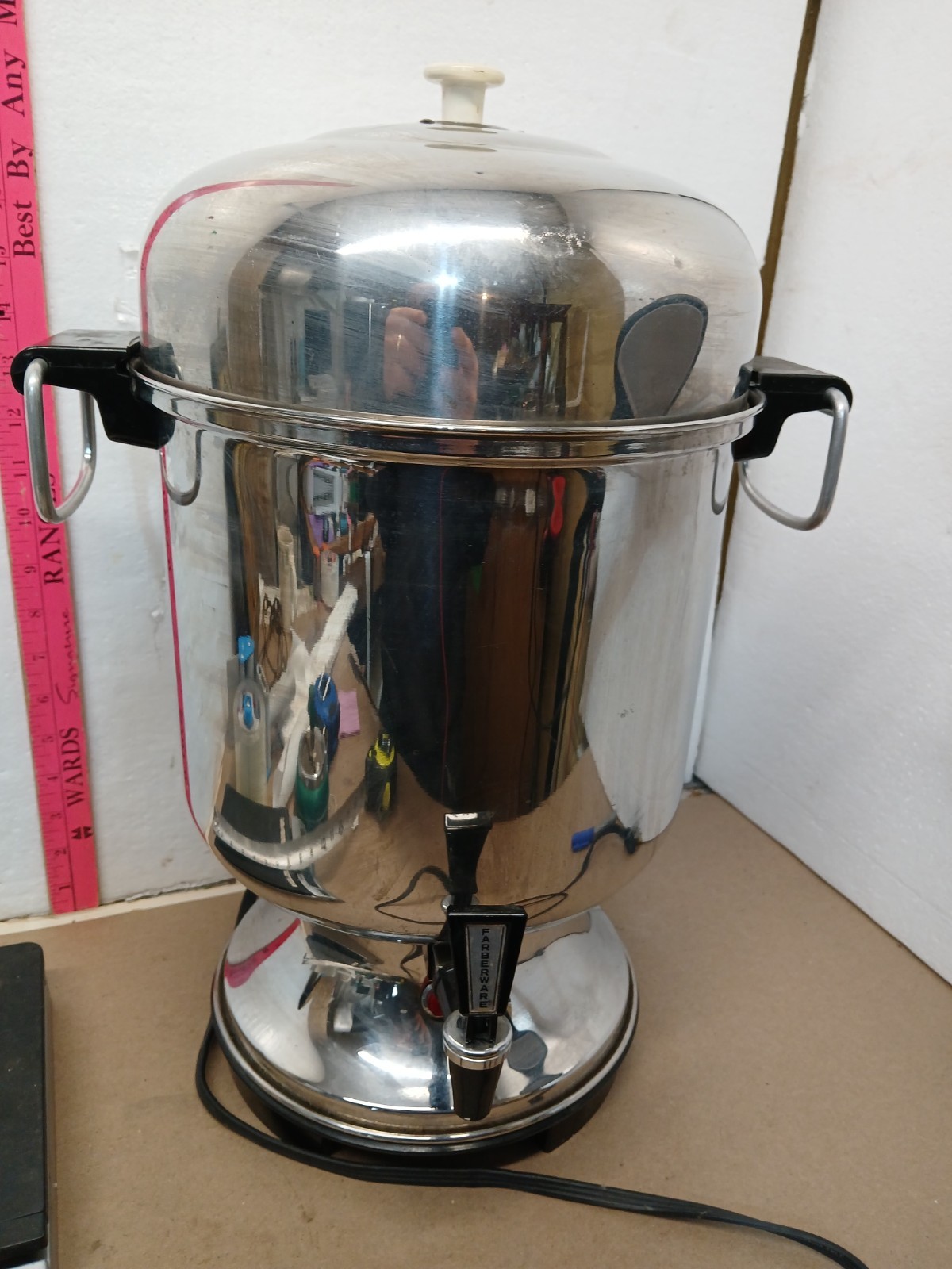Vintage Farberware 155-A Stainless Steel 55 Cup Percolator Coffee Urn Works