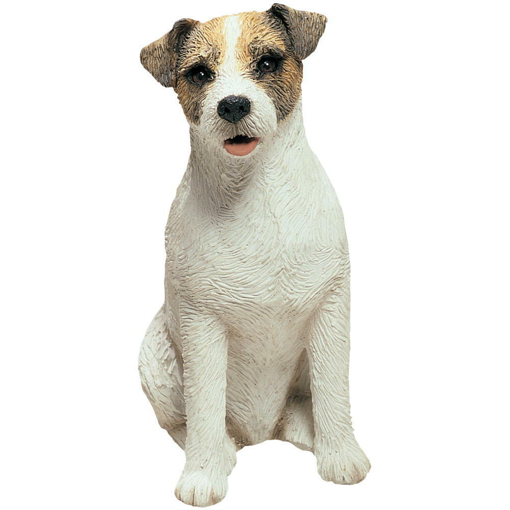 Jack Russell Terrier Figurine Sandicast Original Size - 5 Inch Brown