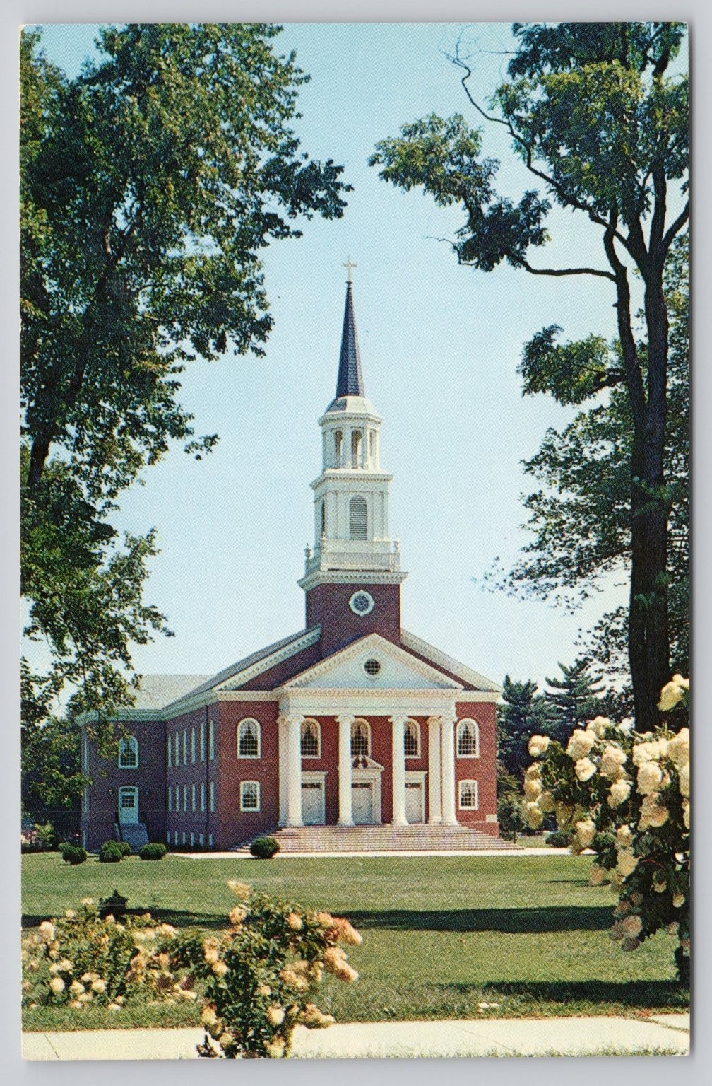Hood College Coffman Chapel Frederick Maryland 1963 Postmark Vintage Postcard