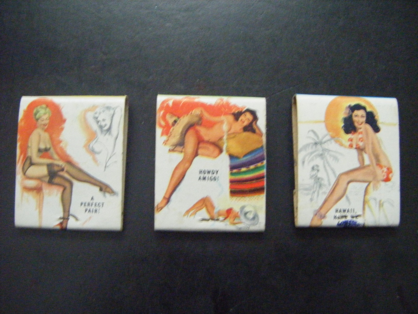 THREE VINTAGE SEXY PIN-UP GIRLS MATCHBOOKS GORDON LANG\'S RESTAURANT SYRACUSE THREE VINTAGE SEXY PIN-UP GIRLS MATCHBOOKS GORDON LANG\'S RESTAURANT SYRACUSE