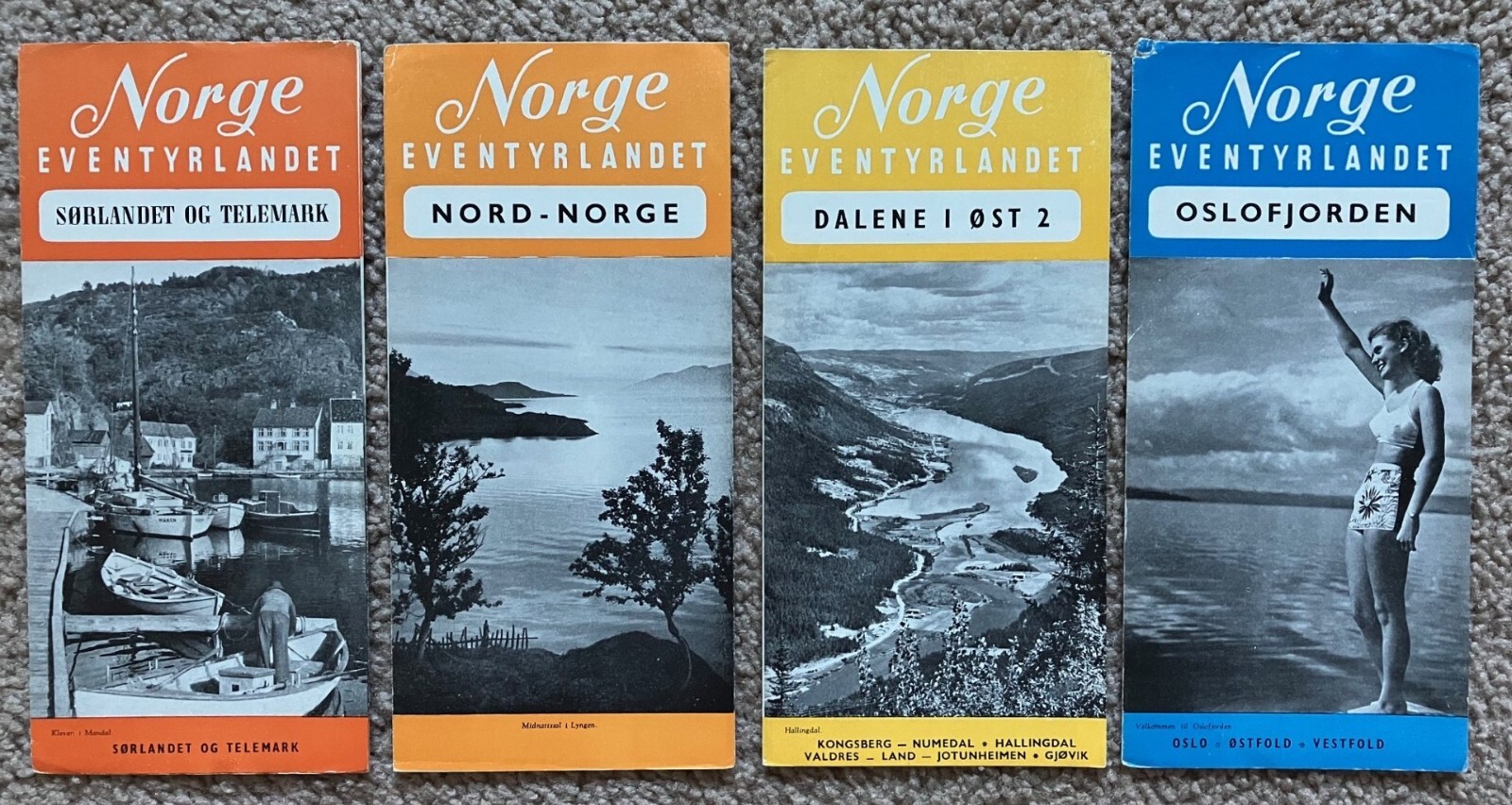 Vtg 1950's Norway Norge Travel Guides Vaca Brochure Lot of 4 Paper Ephemera