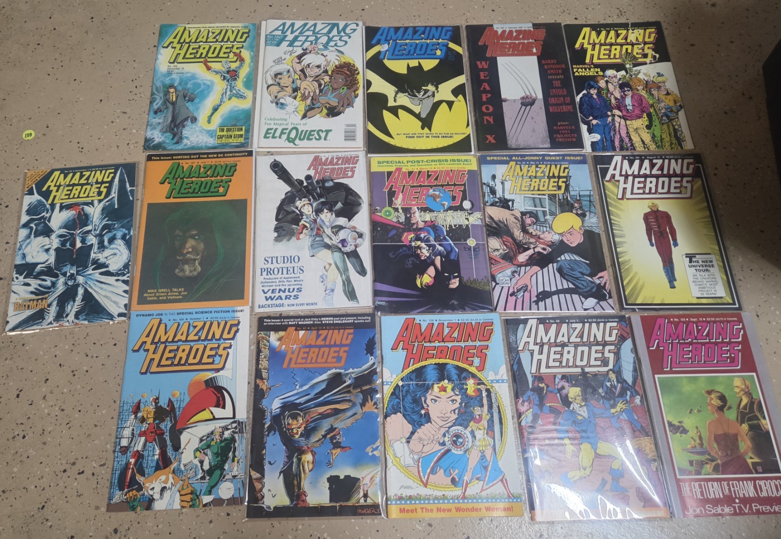 Amazing Heroes, Lot of 16 Issues #102, #188 