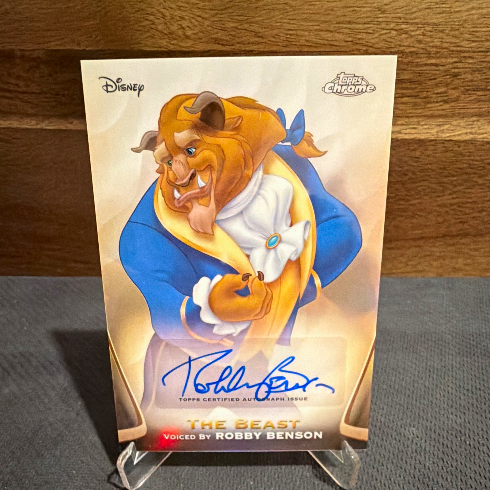 2025 Topps Chrome Disney The Beast AA-RB Robby Benson Signed Auto
