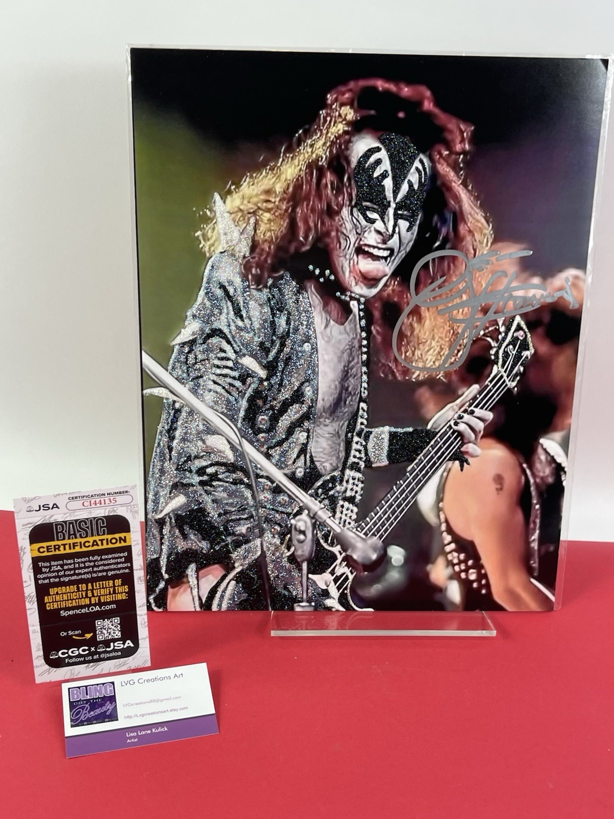 Gene Simmons signed KISS METALLIC \