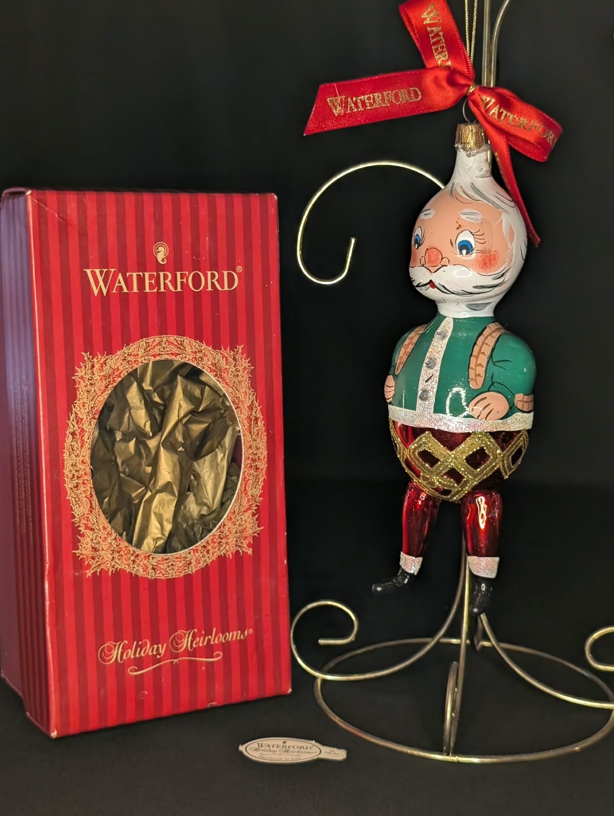 Vintage Waterford Holiday Heirlooms In for the Night Santa 121/500 Box 8\