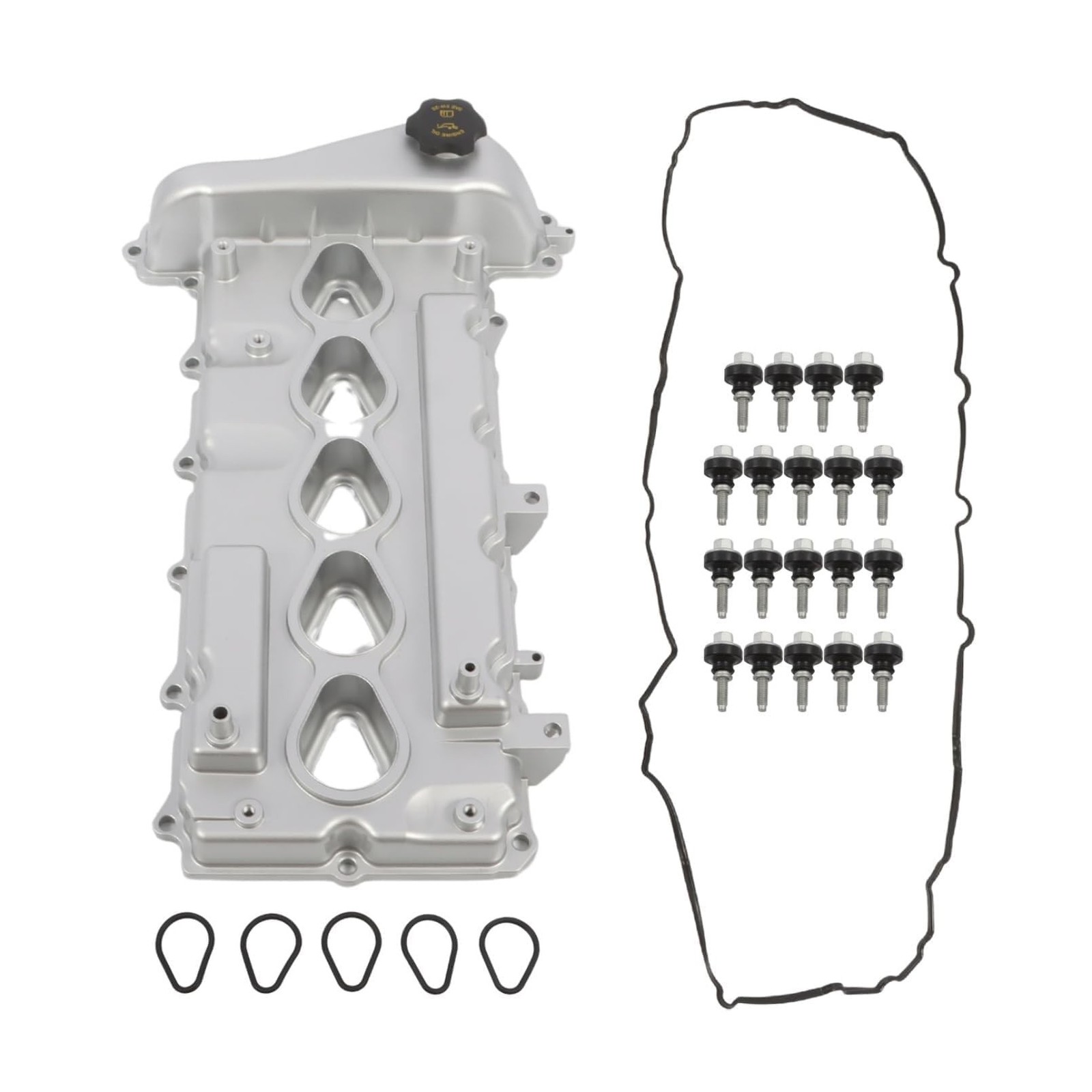 Aluminum Valve Cover Set with Gasket, Compatible with Colorado/Canyon/H3/I-35...