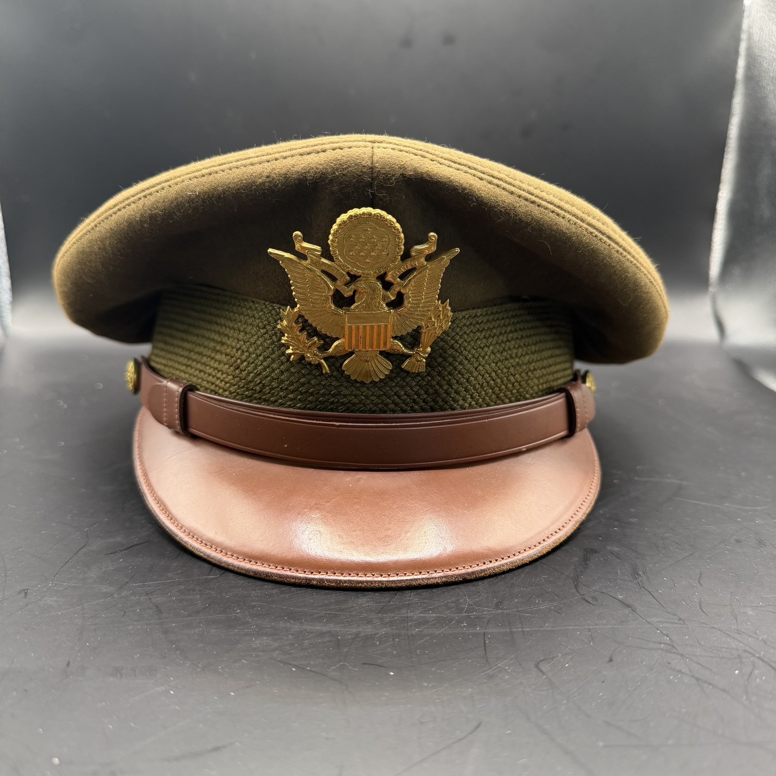 Dunlap Superior US Army WW2 Visor Vintage Military Hat