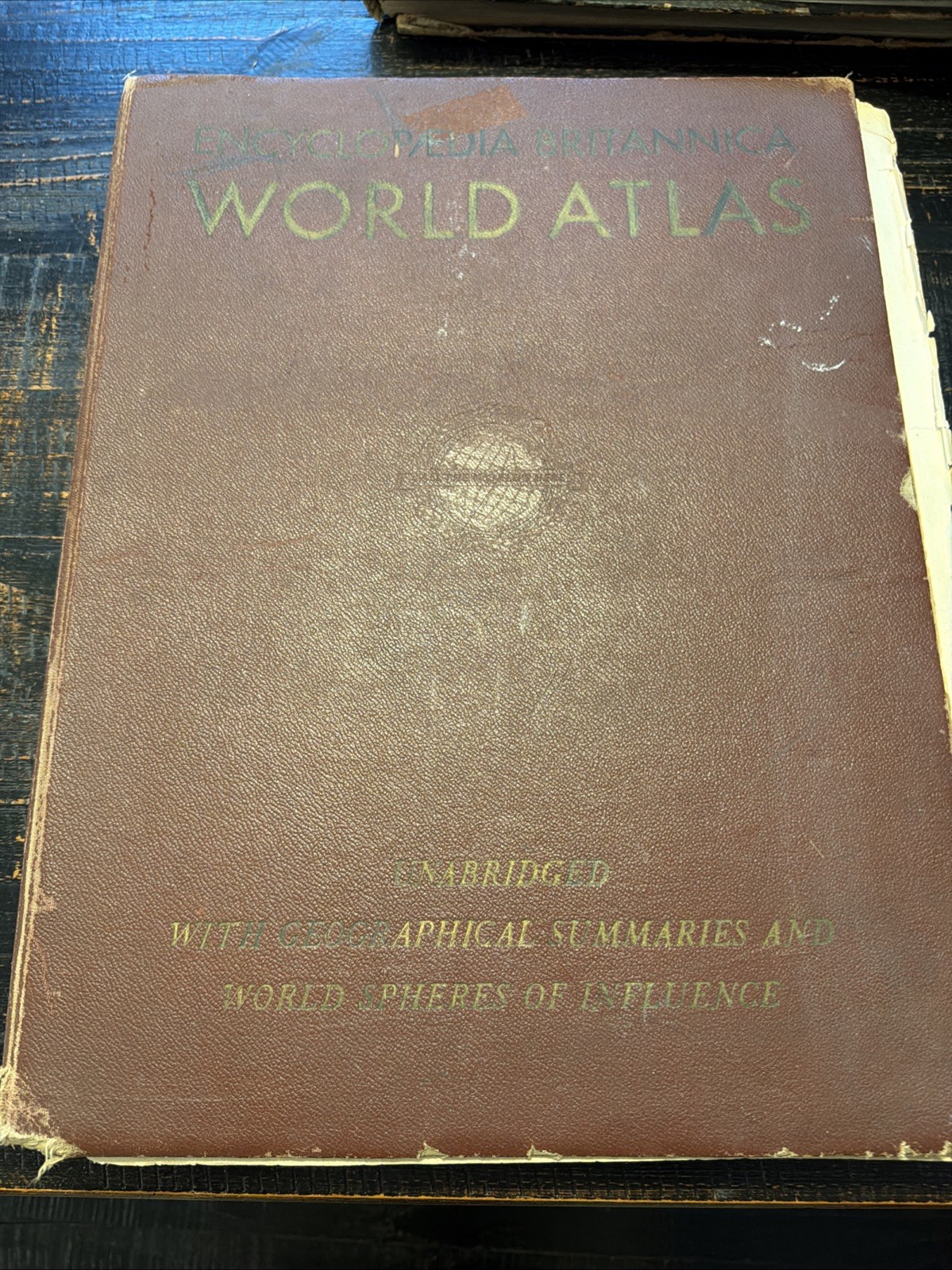 Encyclopedia Britanica World Atlas 1947 Vintage Post WWII World Maps HC