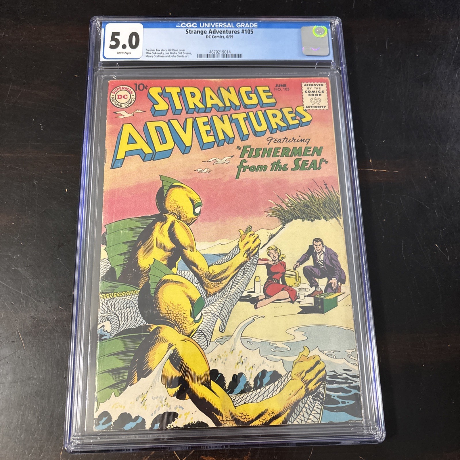 Vintage Strange Adventures #105 6/59 CGC Universal Grade 5.0 Slab DC Comic Book.