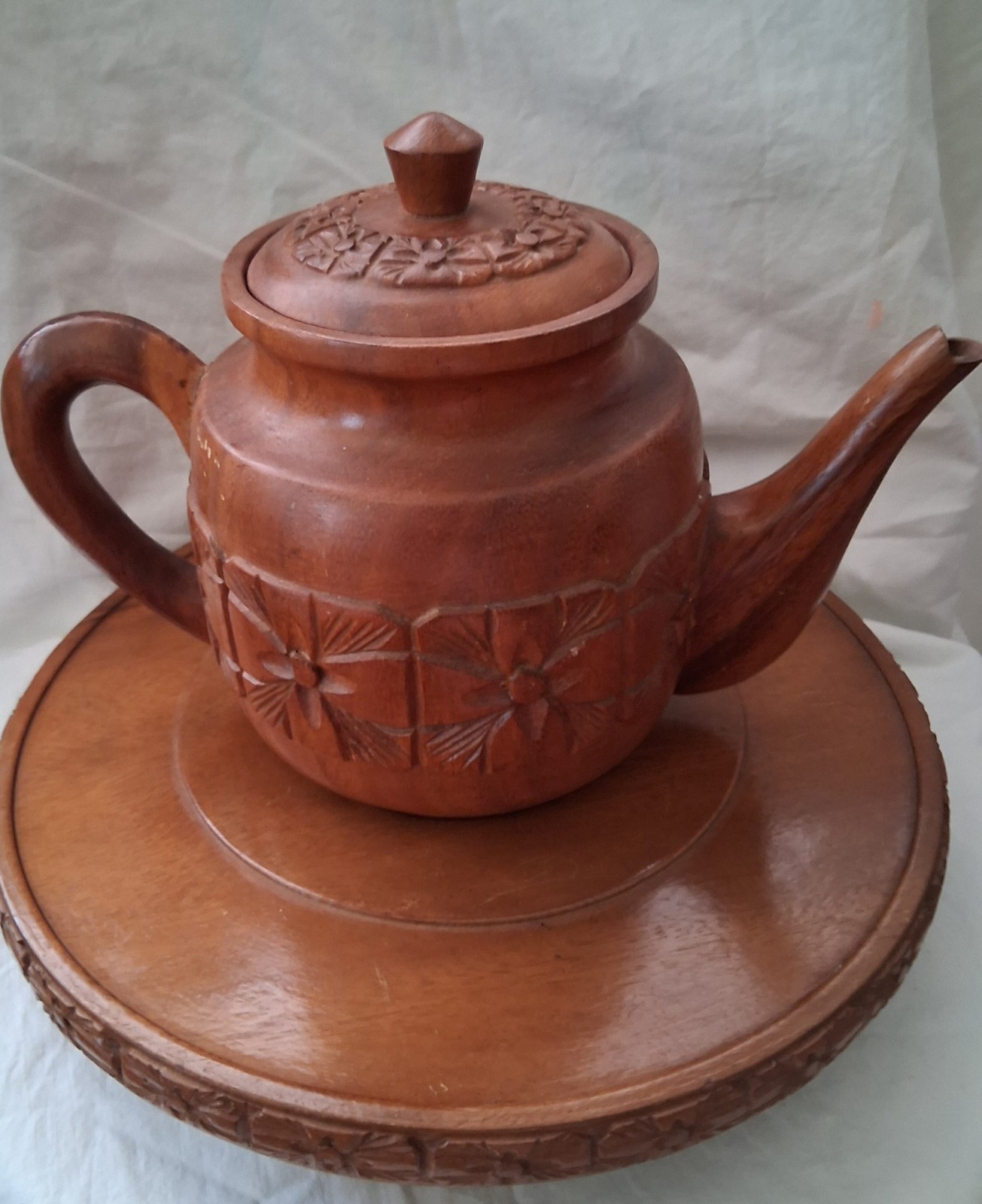 wooden tea sets vintage