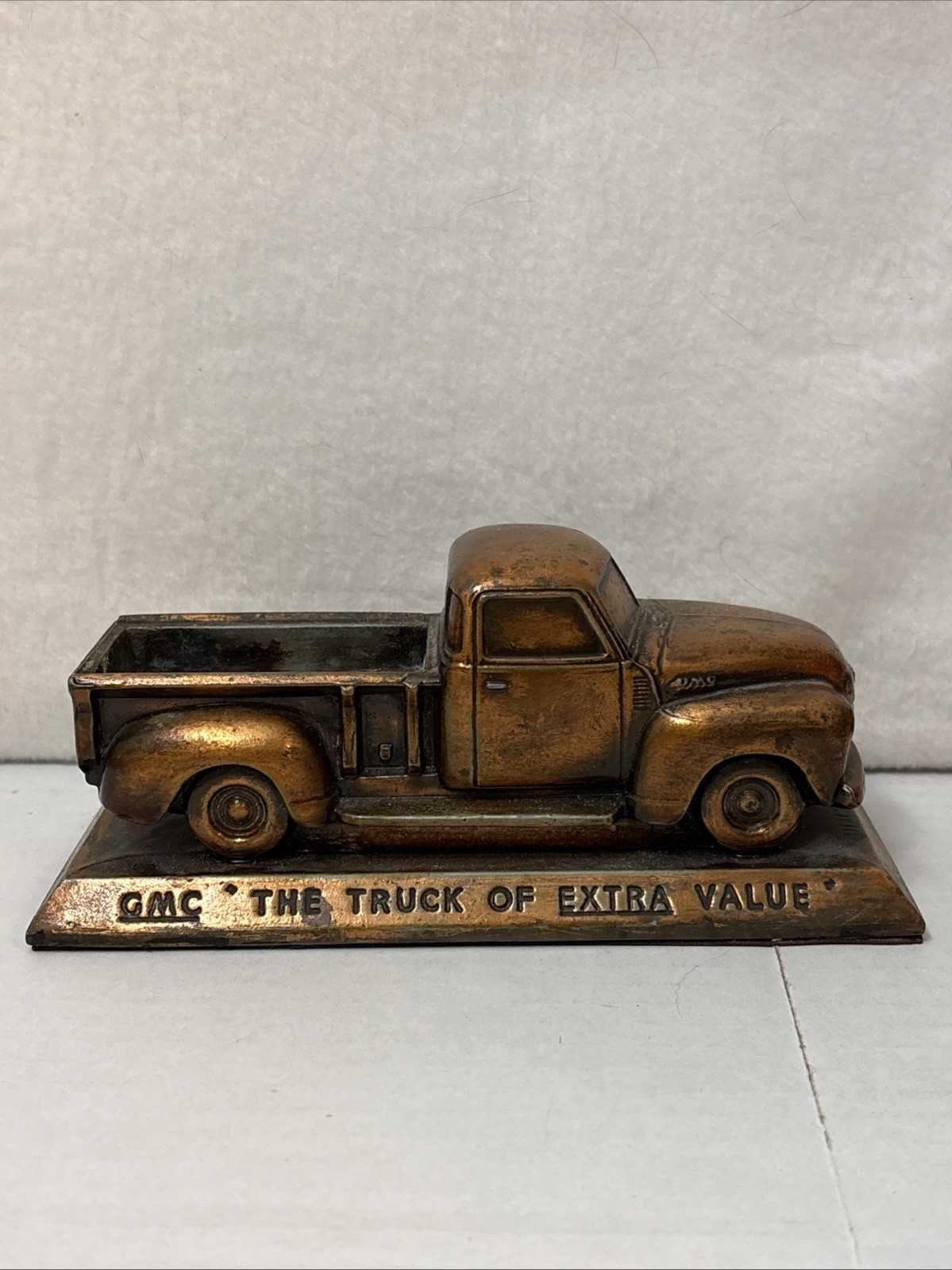 GMC Truck 1950s Bronze RARE Paperweight For Desk Shelf Approx 7\ GMC Truck 1950s Bronze RARE Paperweight For Desk Shelf Approx 7\