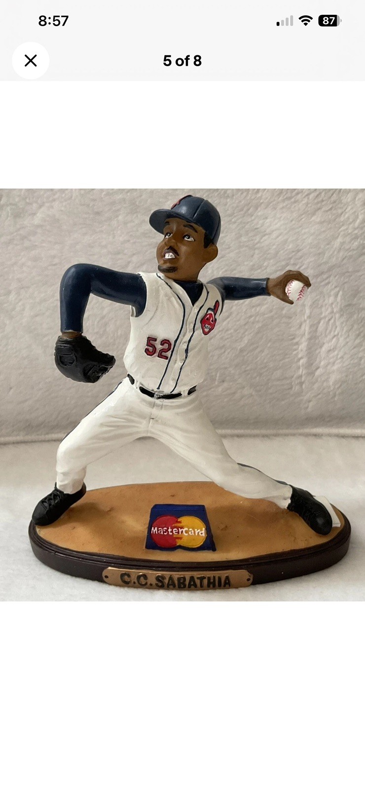 C.C. SABATHIA 2005 CLEVELAND INDIANS COLLECTOR FIGURE  NEW IN BOX SGA