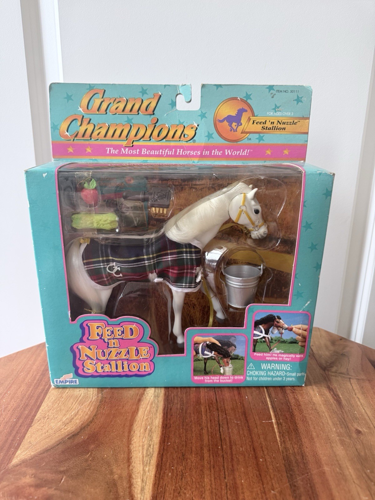 Vintage 1996 Empire Grand Champions Feed N Nuzzle Stallion Set 50111 New In Box