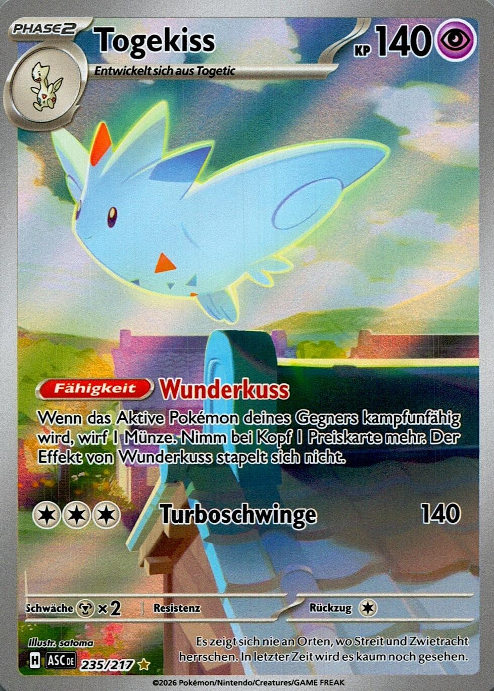 Pokemon Togekiss 235/217 Sublime Heroes ASC German