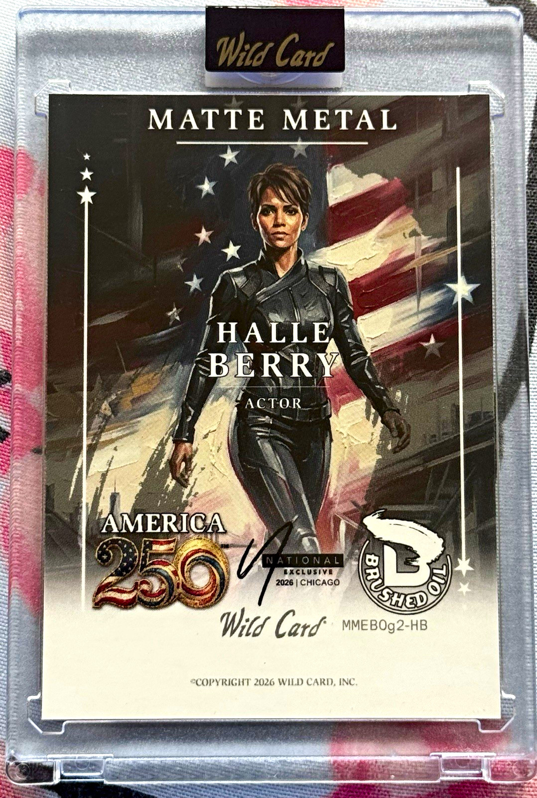 2026 Wild Card Halle Berry Matte Metal TRUE 1/1 Brushed Oil America 250