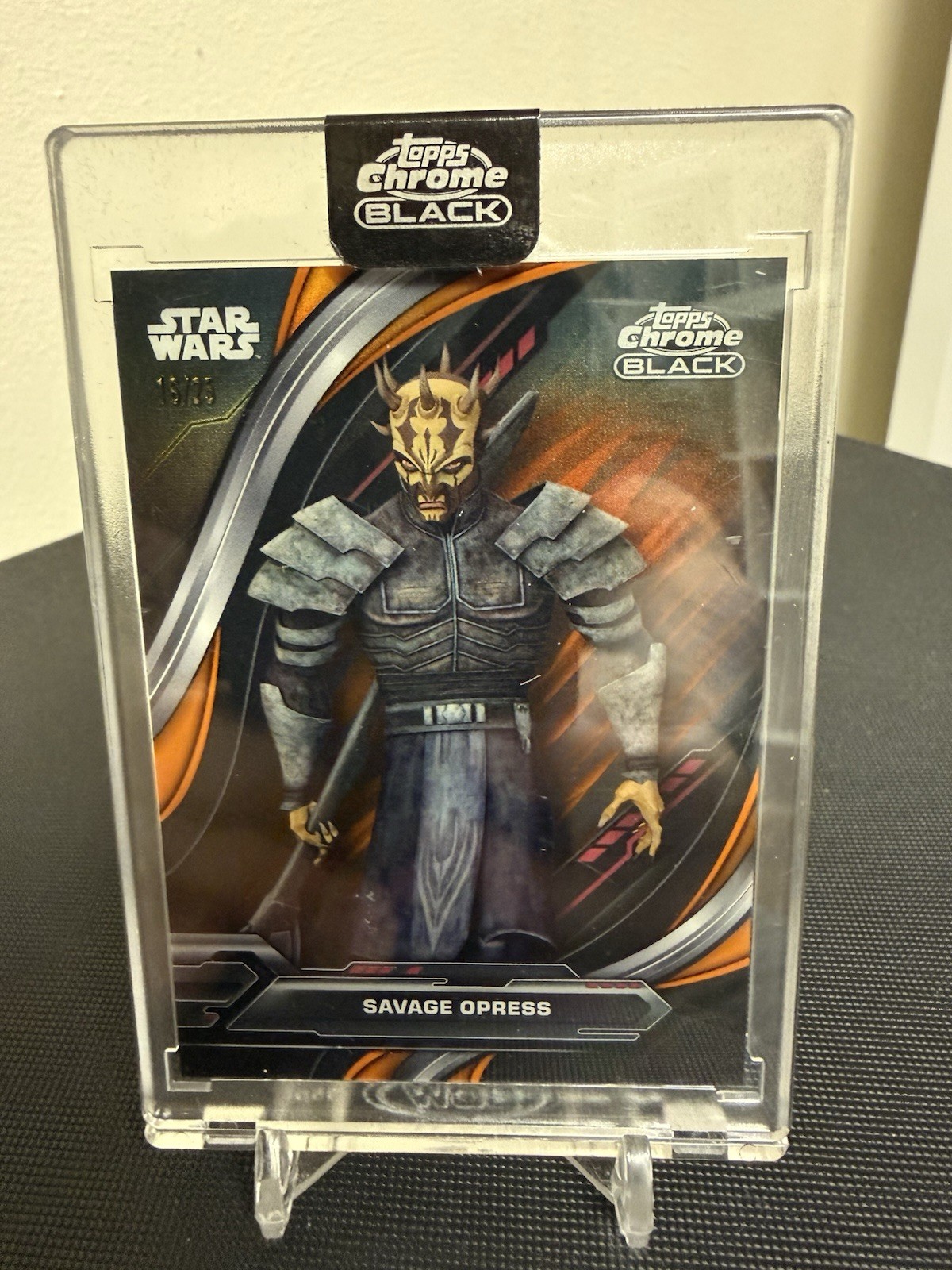 2024 Topps Chrome Black Star Wars #SP-12 Savage Opress Orange 16/25 Encased