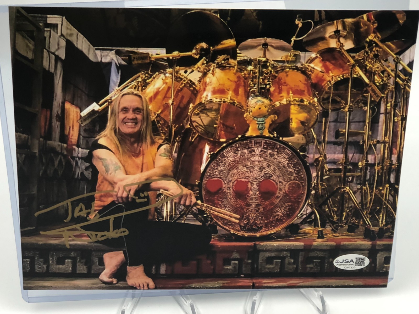 NICKO MCBRAIN AUTO JSA 8x10 PHOTO w COA Card Signed Drummer IRON MAIDEN