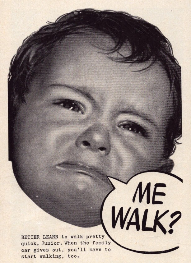 Sinclair Oil Is Ammunition WWII Vintage Print Ad Life 1942 Walking Baby Junior