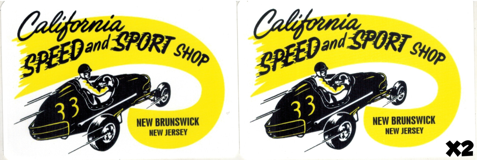California Speed and Sport Shop Vintage 50\'s Logo Shop Decals  4\