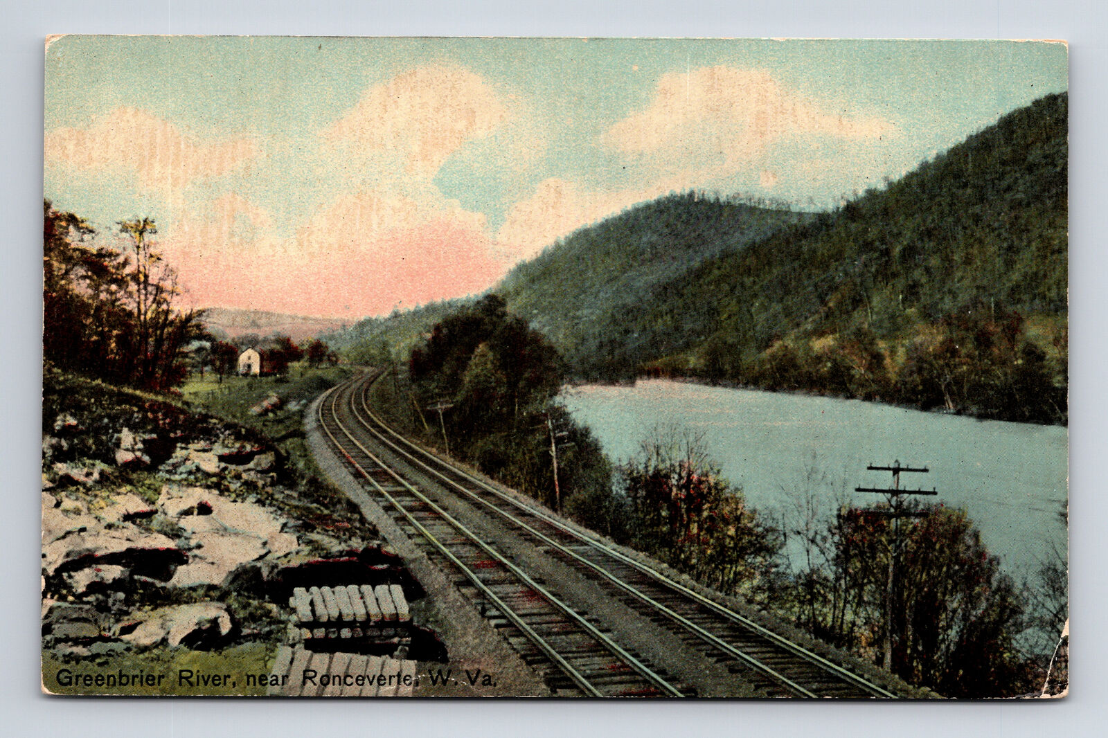 Greenbrier River & Railroad Ronceverte West Virginia WV Postcard