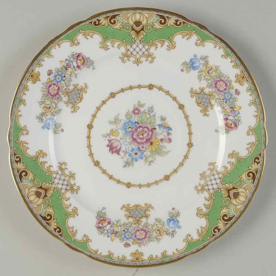 Shelley Sheraton Green  Salad Plate 666405
