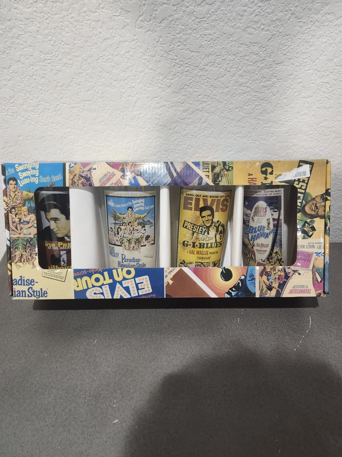 Elvis Presley movie poster glass set 4 - 16 Oz Pub Glasses
