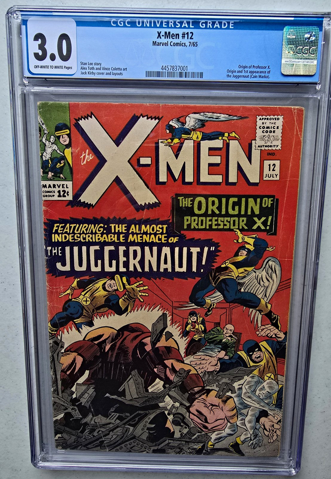 MARVEL X-MEN #12 CGC 3.0 (1965) 1st Appearance Of The Juggernaut