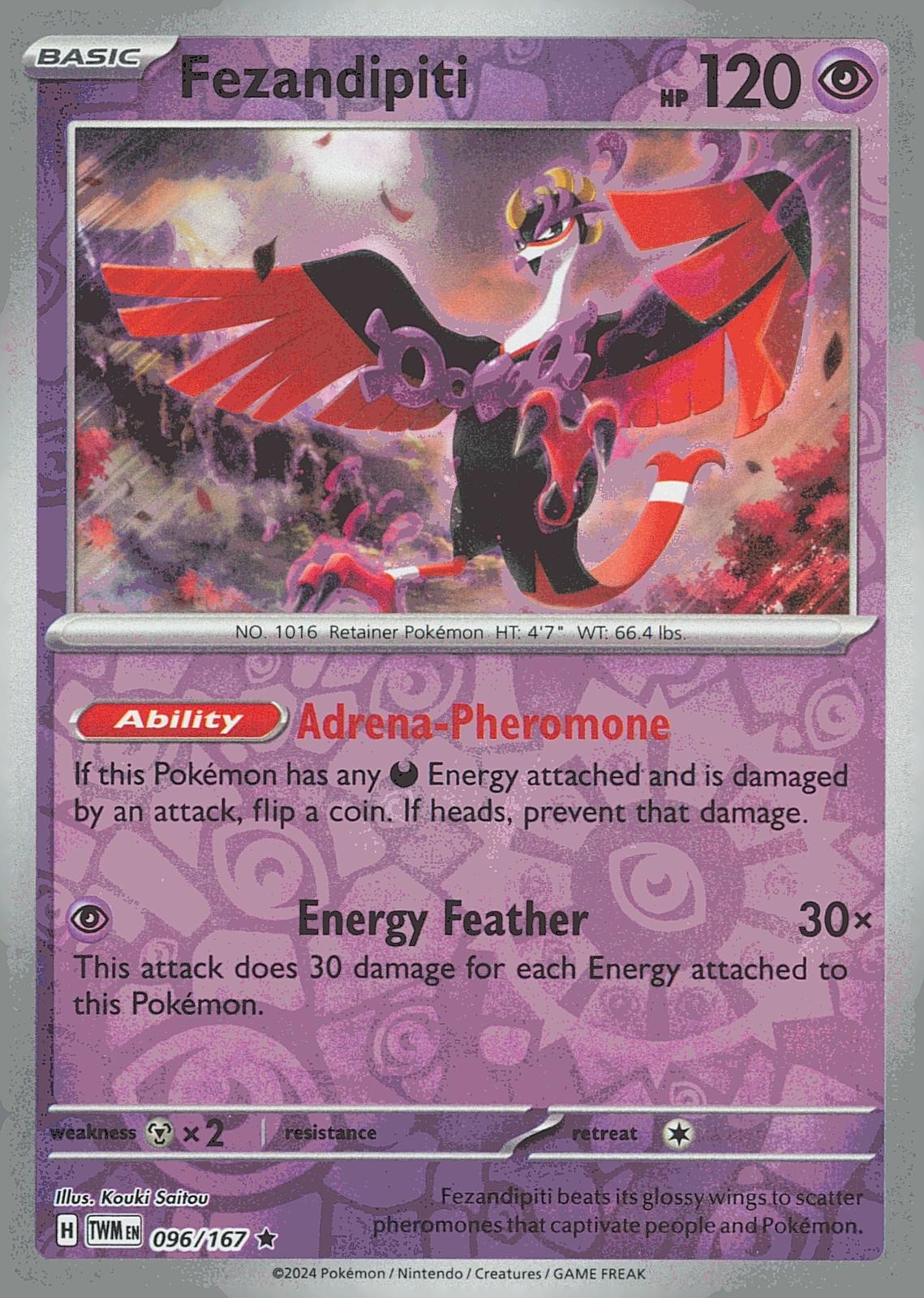 FEZANDIPITI R REVERSE HOLO 096/167 TWILIGHT MASQUERADE POKEMON NM/M FEZANDIPITI R REVERSE HOLO 096/167 TWILIGHT MASQUERADE POKEMON NM/M