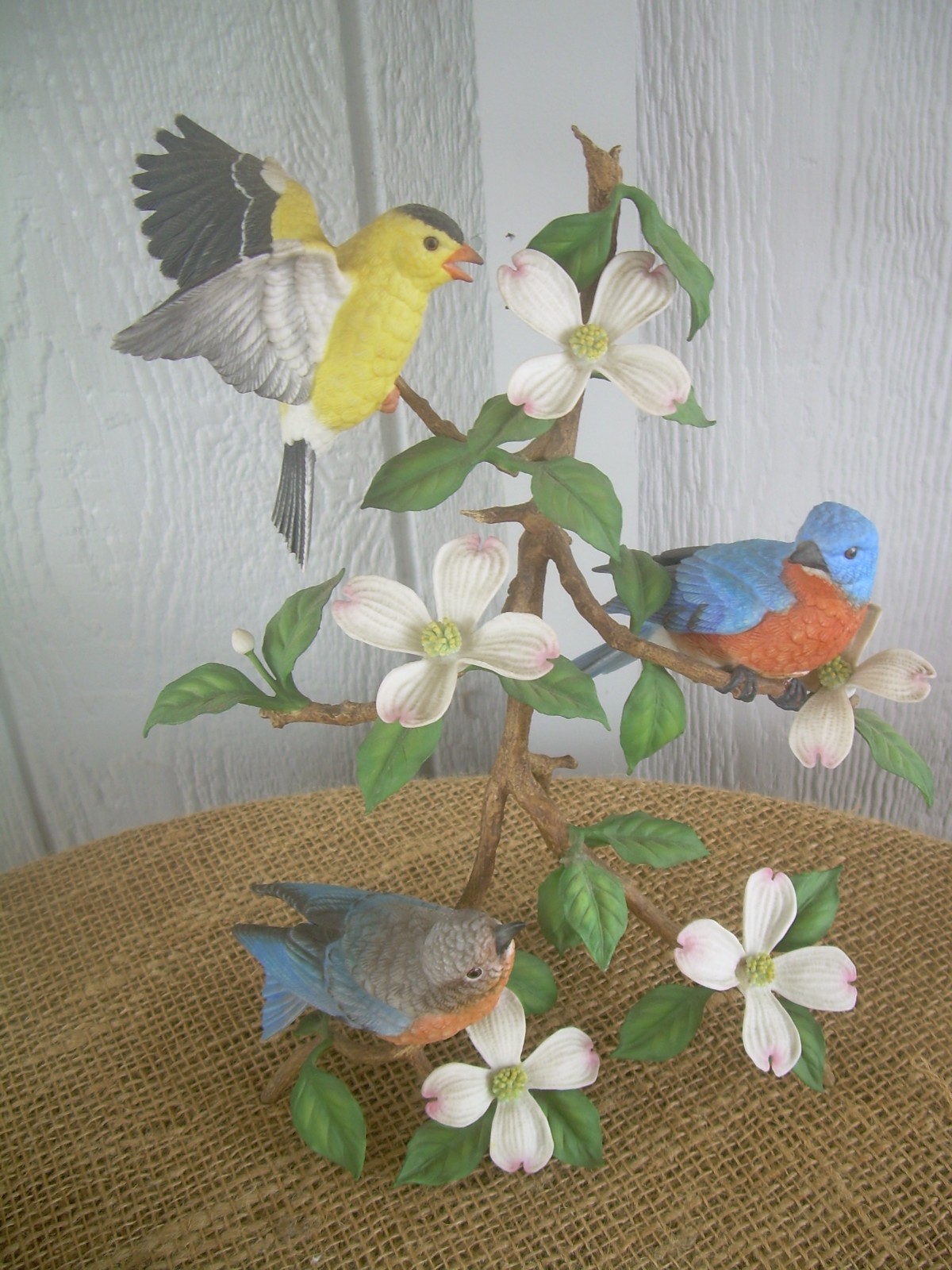 LENOX 1992 3 BIRDS ON FLOWERING TREE BRANCH~   READ